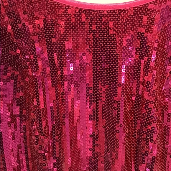 NWT tadashi Shoji pink sequin dress with low back XL - Picture 2 of 7